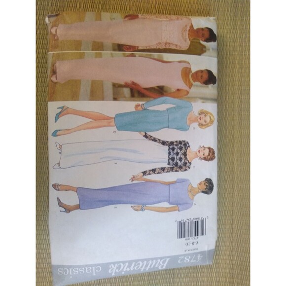 Vintage Butterick Classics Misses Dress Sewing Pattern 4782 Sizes 6-8-10 - Picture 3 of 3